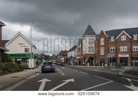 Heathfield, East Sussex, Uk, June 2019 - The Busy Town Of Healthfield, East Sussex, Uk On A Cloudy D
