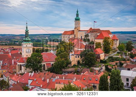 Mikulov Castle In Mikulov, South Moravia, Czech Republic As Seen From Goat Tower (kozi Hradek)