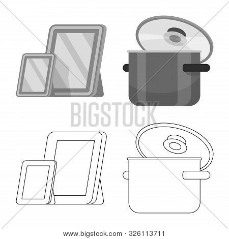 Vector Design Of Comfort And Equipment Icon. Collection Of Comfort And Furniture Vector Icon For Sto