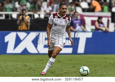 Rio, Brazil - October 06, 2019: Gilberto Player In Match Between Botafogo And Fluminense By The Braz