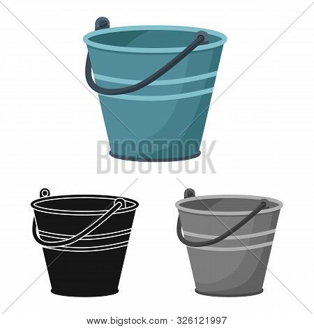 Vector Design Of Bucket And Water Logo. Web Element Of Bucket And Tin Stock Vector Illustration.