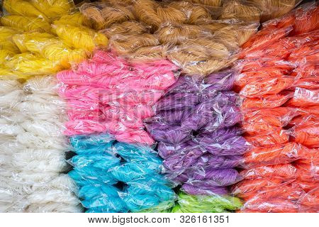 Colored Italian Pasta Made From Vegetables. Colorful Vegetarian Noodles Food Background. Vegetarian 