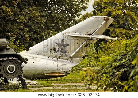 Pereyaslav-khmelnitsky, Ukraine - August 11, 2019: Old Military Equipment. Abstract Photo. Old Plane