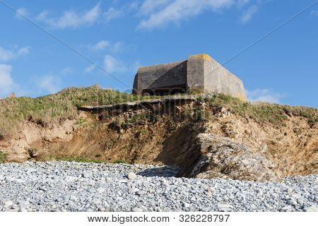 Bunker From World War 2 On The Coast In Brittany