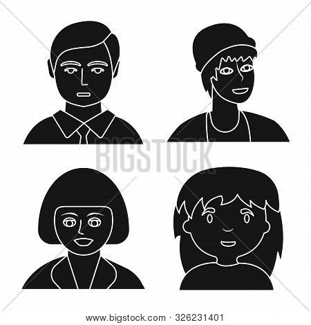 Vector Design Of Avatar And Profession Symbol. Set Of Avatar And People Stock Symbol For Web.