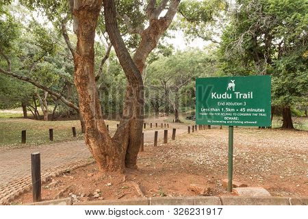 Swadini, South Africa - May 19, 2019: Start Of The Kudu Trail At The Swadini Holiday Resort