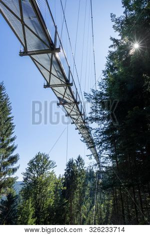 An image of the cable bridge at Bad Wildbad south Germany