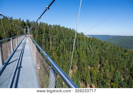 An image of the cable bridge at Bad Wildbad south Germany