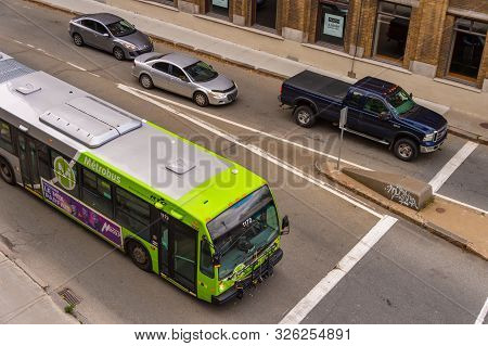 Quebec City, Canada - 4 October 2019: A Rtc Bus On Cote Abraham.