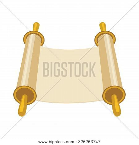 Vector Illustration Of Scroll And Parchment Symbol. Graphic Of Scroll And Bible Stock Symbol For Web