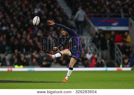 LONDON, ENGLAND - MARCH 16 2019: During the Guinness Six Nations match between England and Scotland at Twickenham Stadium.