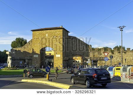 Florence, Tuscany, Italy - September 20: Porta Romana, Known As The Porta San Pier Gattolino - Gate 