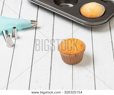 Biscuit-based Cupcake Just Removed From The Pan.