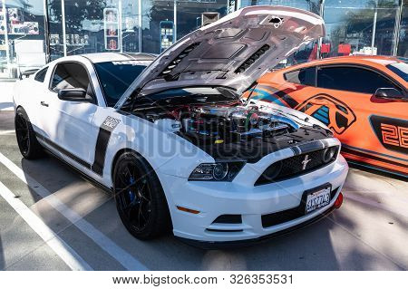 Ford Mustang On Display During Galpin Car Show.