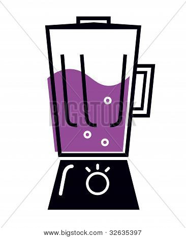 Beyaz izole retro mutfak Blender