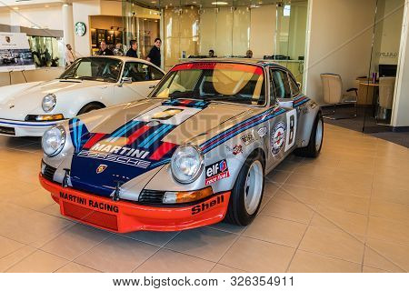 Porsche 911 Rsr Martini Racing On Display During Galpin Car Show.