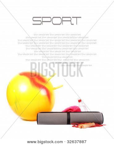 Backcground mit Sportartikel