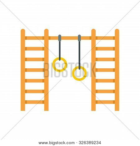 Kid Amusement Rings Icon. Flat Illustration Of Kid Amusement Rings Vector Icon For Web Design