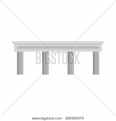 Autobahn Bridge Icon. Flat Illustration Of Autobahn Bridge Vector Icon For Web Design