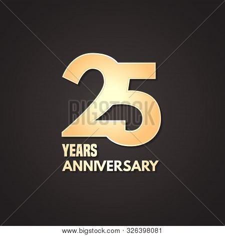 25 Years Anniversary Vector Icon, Logo. Graphic Design Element