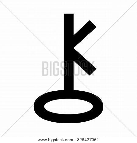 Illustration Of Astrology Chiron Sign On White Background