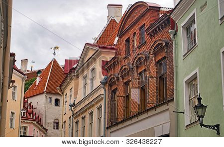 Narrow Old Streets In Old Tallinn, Estonia.