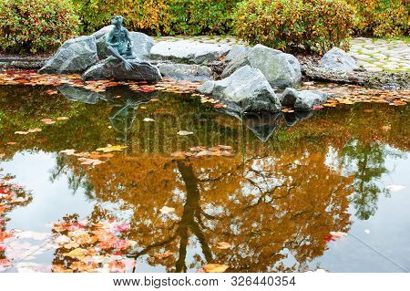 Saint Petersburg , Russia- October 5, 2019: Sculpture Of Kappa (japanese Water Demon) Was Made By Ko