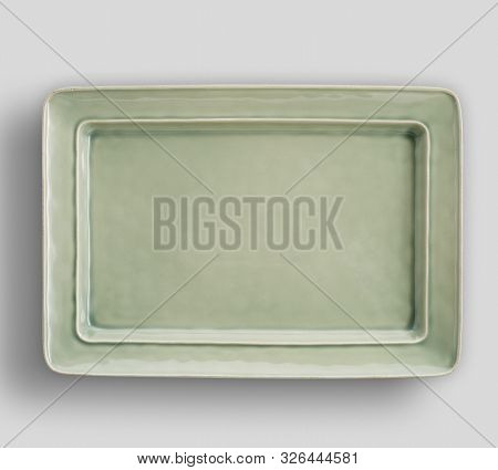 Wine Barrel Tray With White Background .
