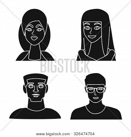 Vector Illustration Of Avatar And Profession Sign. Collection Of Avatar And People Stock Vector Illu