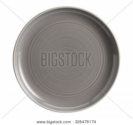 Dark Gray Swirl Melamine Plate With Light Gray Background