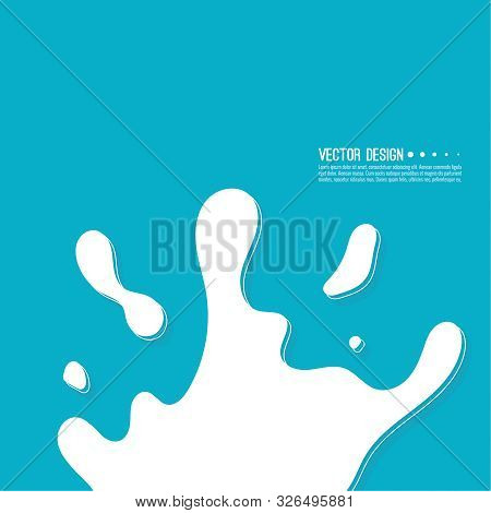 Abstract Background With Flowing Liquid Forms. Vector Illustration With Patchy Spots. Layout For Boo