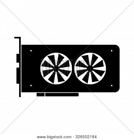 Video Card Icon On White Background. Vector Illustration.