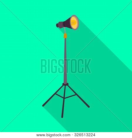 Vector Illustration Of Lamp And Spot Symbol. Graphic Of Lamp And Photo Vector Icon For Stock.