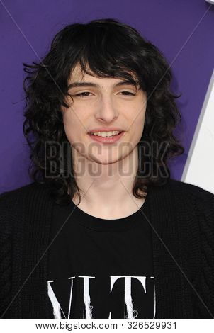 Finn Wolfhard at the Los Angeles premiere of 'The Addams Family' held at the Century City AMC in Century City, USA on October 6, 2019.