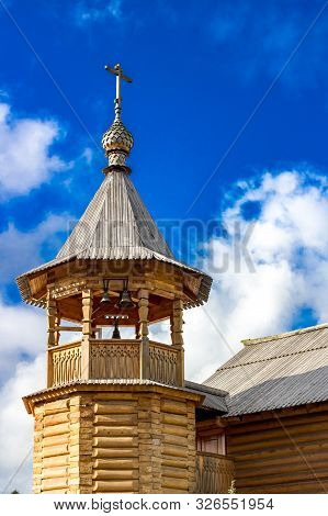 View Of Wooden Orthodox Church. Obninsk, Russia