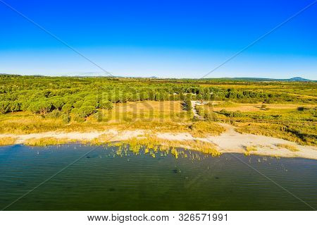 Beautiful Nature Park Vransko Lake, Ornithological Reservation In Dalmatia, Croatia