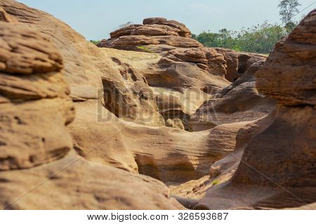 Sam Phan Bok Is Located At Ban Pong Pao, Lao Ngam Sub-district, Pho Sai District Ubon Ratchathani An