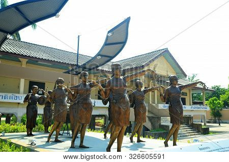 Phetchabun, Thailand - 29  September 2019 : Phetchabun Intrachai Archaeology Hall Used To Be The Cit