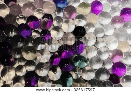 Abstract Texture, Color Balls Of Hydrogel For The Background. Hydrogel Beads.