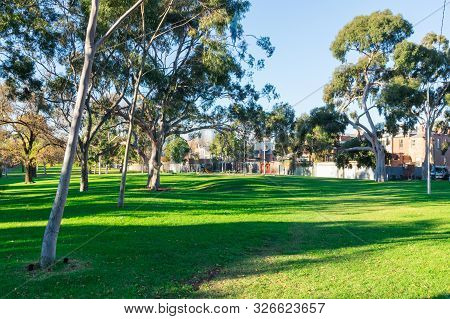 Ievers Reserve In Parkville Is An Inner Urban Park In Parkville In Melbourne, Australia.