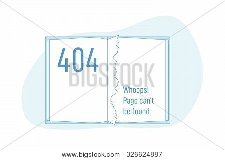 Book Or Notebook With 404 Torn Out Page