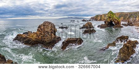 Aerial View Of The Crohy Head Sea Arch, County Donegal - Ireland
