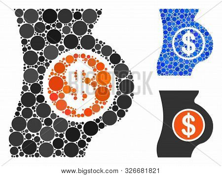 Surrogacy Composition For Surrogacy Icon Of Round Dots In Variable Sizes And Color Tinges. Vector Ro