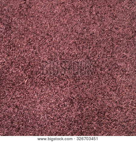 Textured Square Background From Maroon Brown Suede Close Up