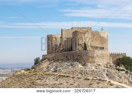 Horizontal View Of Castle Of La Muela In The Spanish Municipality Of Consuegra, Castilla La Mancha O