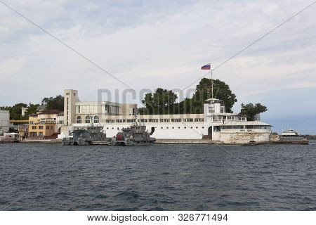 Sevastopol, Crimea, Russia - July 24, 2019: View From The Sea To The Building Of The Water Station O