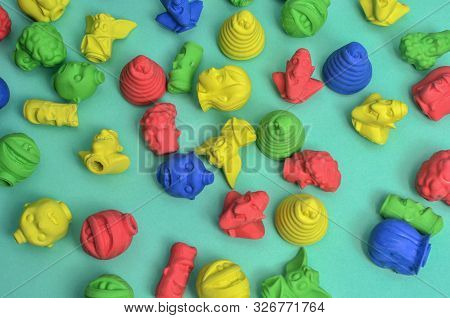 Naberezhnye Chelny, Russia - 07/10/2019: Erasers With Characters From The Cartoon 