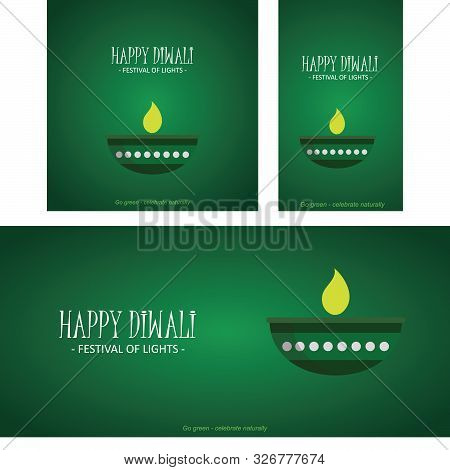 Happy Diwali Indian Hindu Festival ( Go Green Concept ) Vector