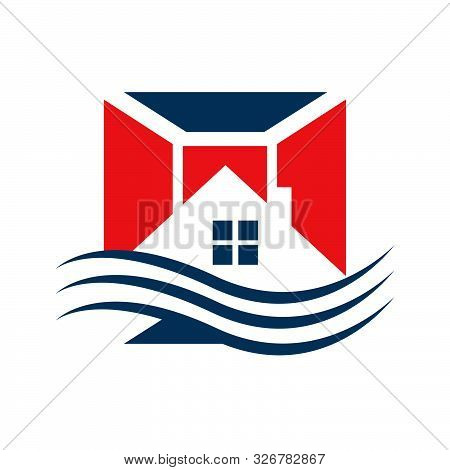 Home Restoration Logo Design After Disaster Repair Property Maintenance House Renovation Icon