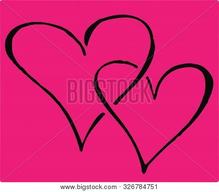 Red Heart Vector On White Background, Vector.